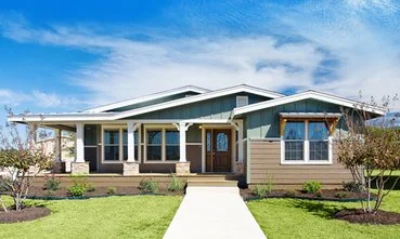 Double section manufactured home exterior