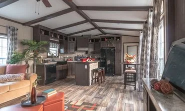 Single section manufactured home exterior